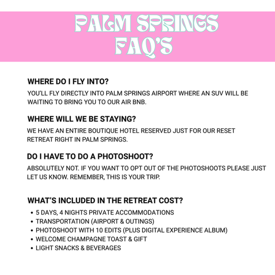 Reset Retreat: Palm Springs